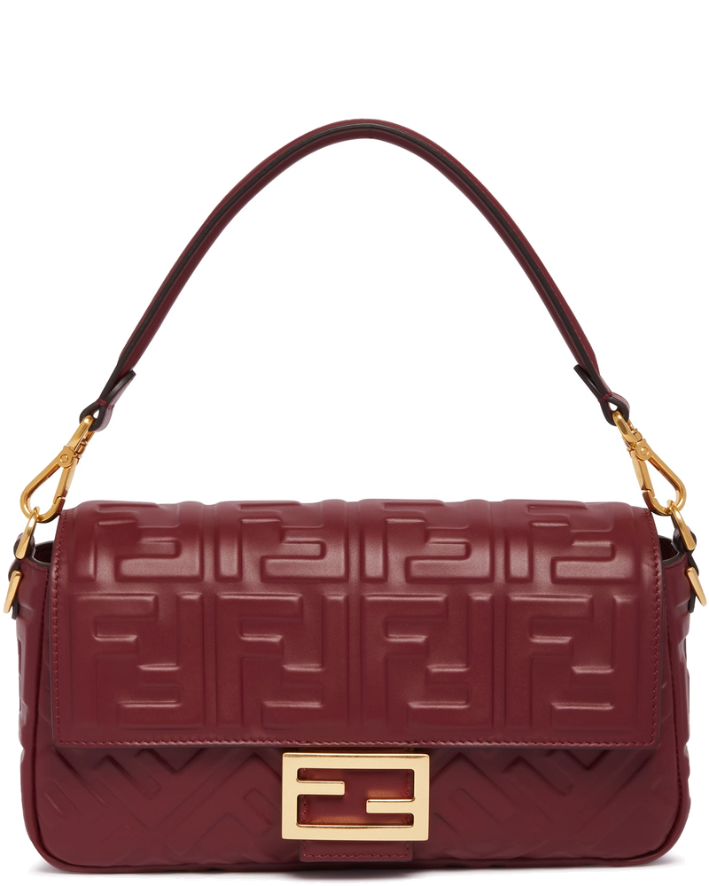 Burgundy Leather Baguette Bag Fendi оригінал – Купити в Україні