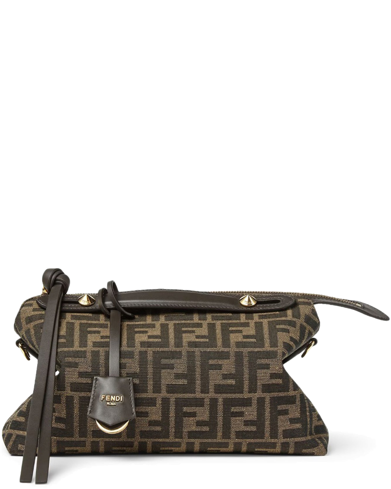 By The Way Soft Medium Bag In Brown Ff Jacquard Fabric Fendi оригінал – Купити в Україні
