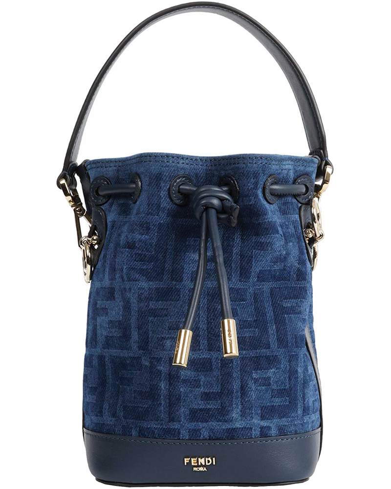 Mini Mon Tresor Ff Denim Flock Bucket Bag Fendi оригінал – Купити в Україні