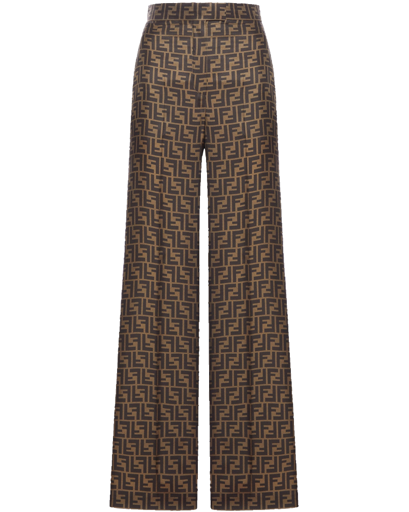 Brown Ff Twill Trousers Fendi – Гарантія оригінальності