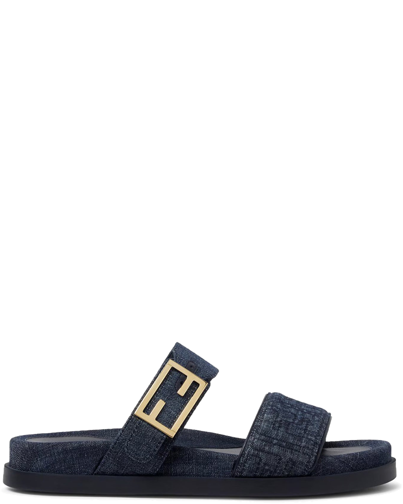 Slide Feel In Denim Fabric Fendi – Гарантія оригінальності