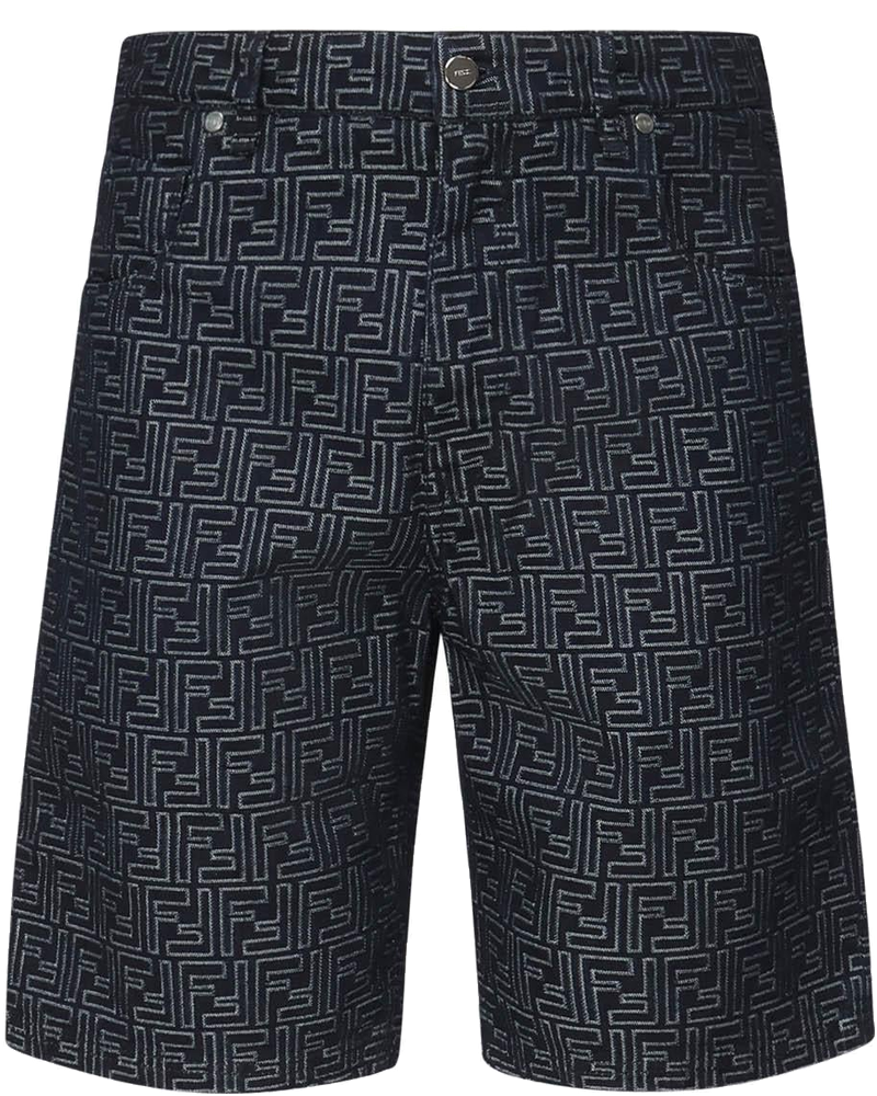 Pantaloncini In Denim Ff Jacquard Fendi – Гарантія оригінальності