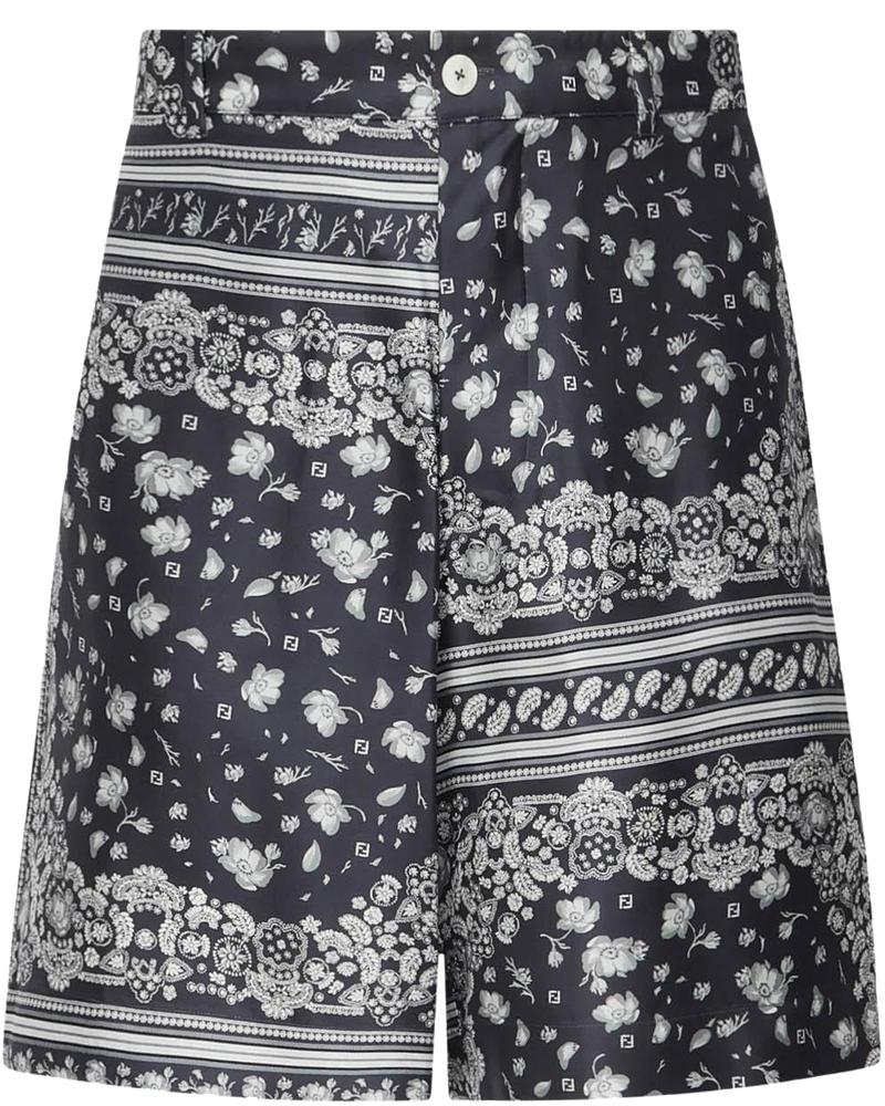 Pantaloncini In Seta Con Stampa Fendi оригінал – Купити в Україні