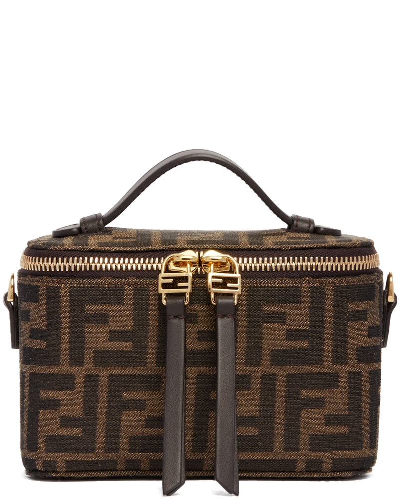 Оригінальна Brown Mini Ff Jacquard Vanity Bag Fendi