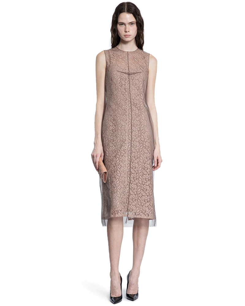 Floral Lace And Tulle MIDI Dress Fendi – Гарантія оригінальності