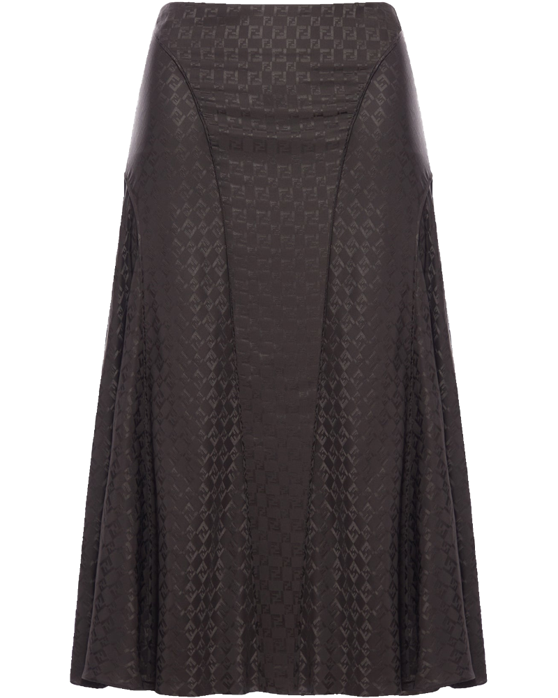 Brown Ff Jacquard Silk Skirt Fendi оригінал – Купити в Україні