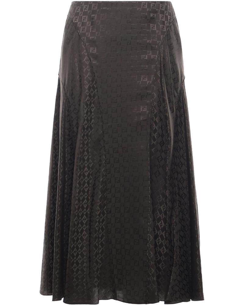 Gonna MIDI In Seta Ff Jacquard Fendi – Гарантія оригінальності