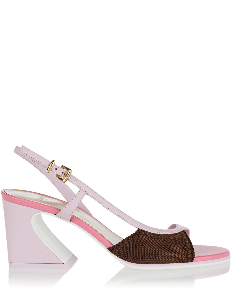 Arco Asymmetric Knit And Leather Sandals Fendi – Гарантія оригінальності