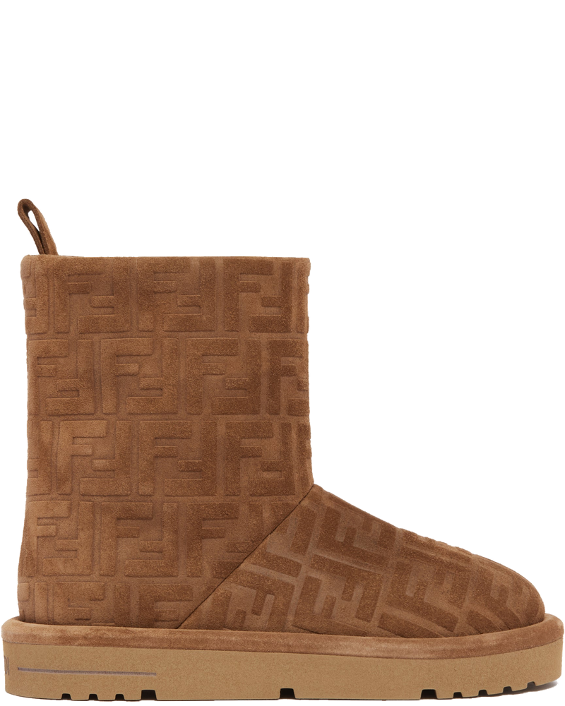 Brown Apres Chic Ff Suede Ankle Boots Fendi – Гарантія оригінальності