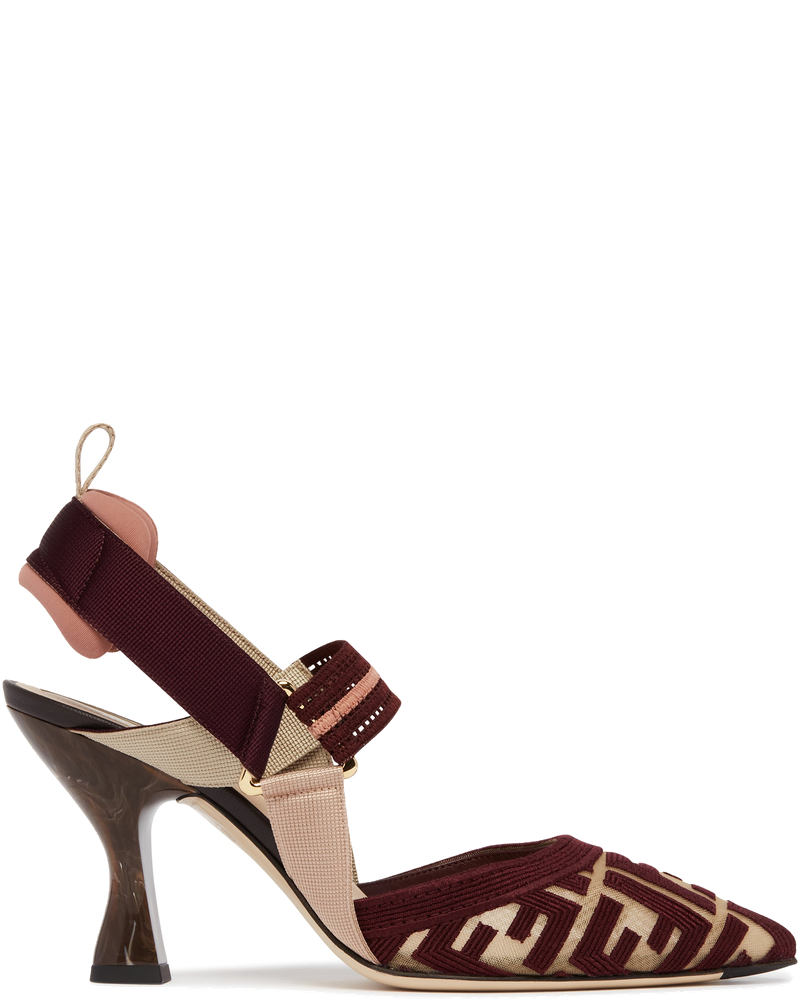 Burgundy Ff Colibrì Slingbacks Fendi – Гарантія оригінальності