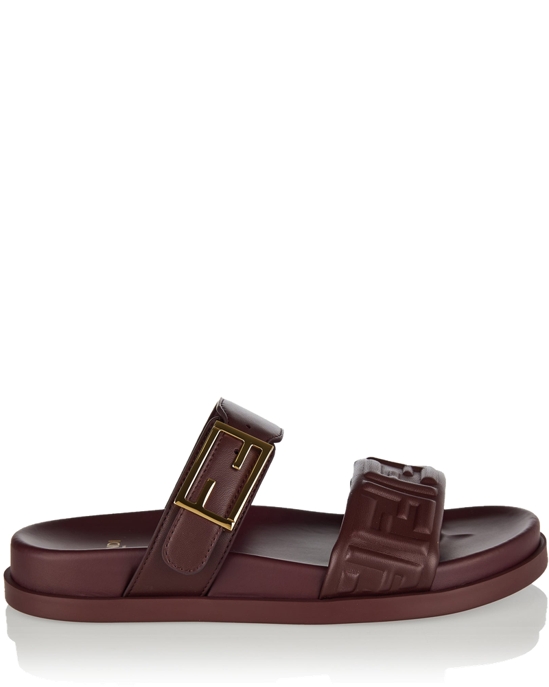 Оригінальна Feel Ff Embossed Leather Slides Fendi