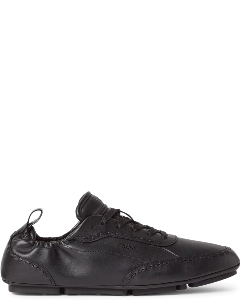 Оригінальна Fit Low Top Sneakers In Black Leather Fendi