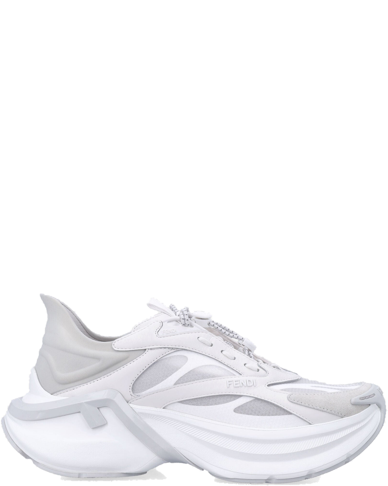 Оригінальна F Light White Leather And Mesh Womans Sneakers Fendi