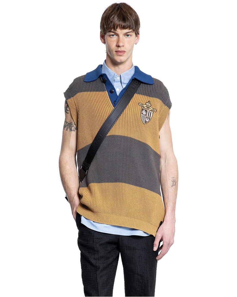 Striped Crest Logo Polo Gilet Fendi – Гарантія оригінальності