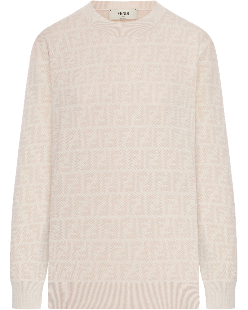 Wool And Silk Sweater With Ff Print Fendi оригінал – Купити в Україні