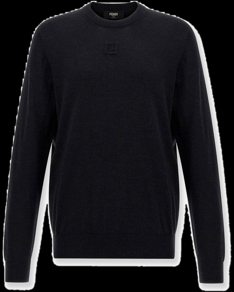 BG_REMOVED_CATALOG_Wool Sweater With Ff Detail - FENDI