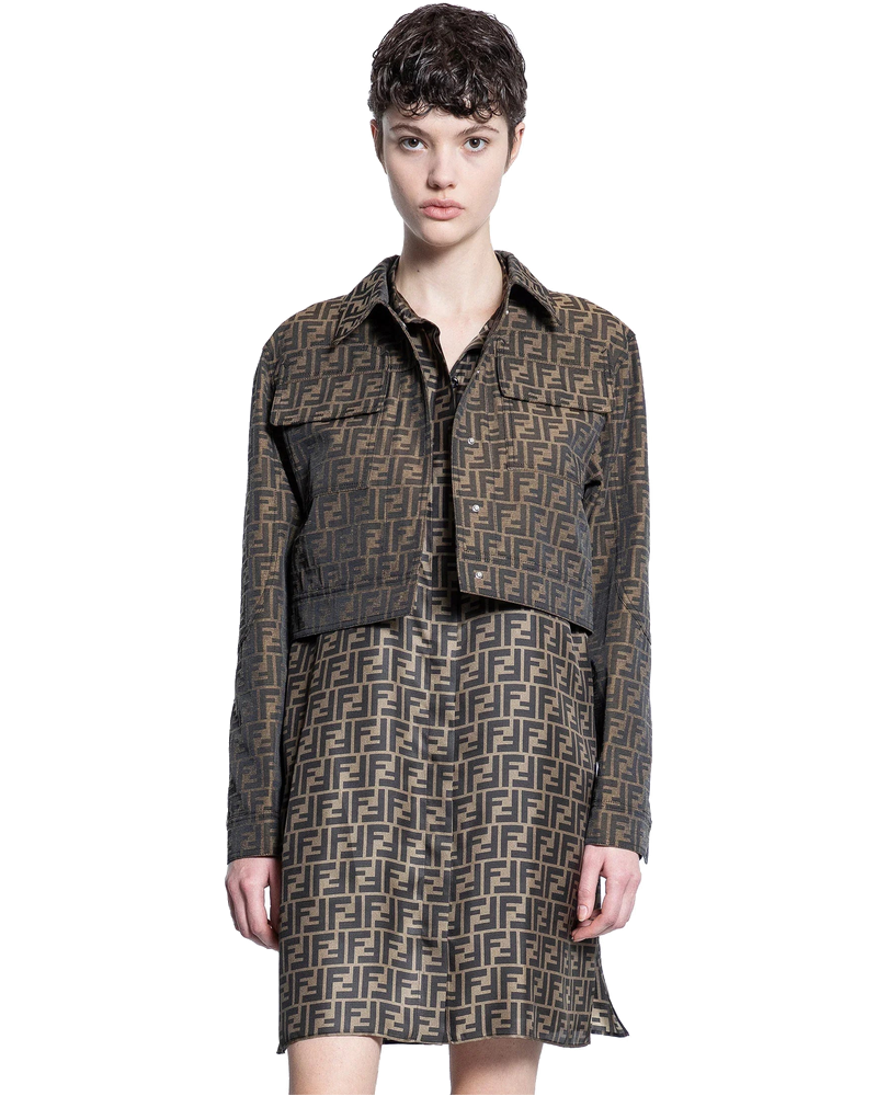 Оригінальна Cropped Ff Canvas Blouson Fendi