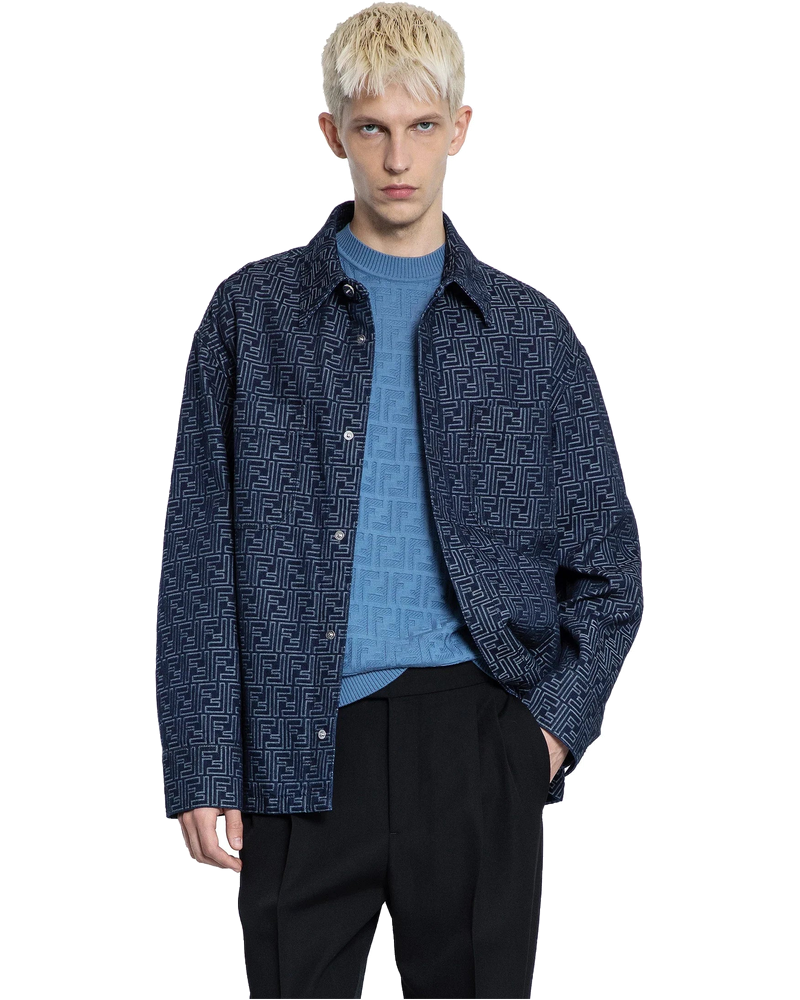 Оригінальна Ff Jacquard Denim Jacket Fendi