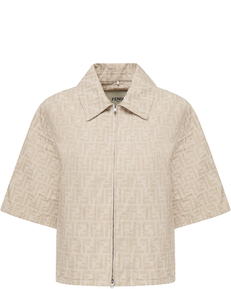 Giacca Cropped In Chambray Ff Jacquard Fendi оригінал – Купити в Україні