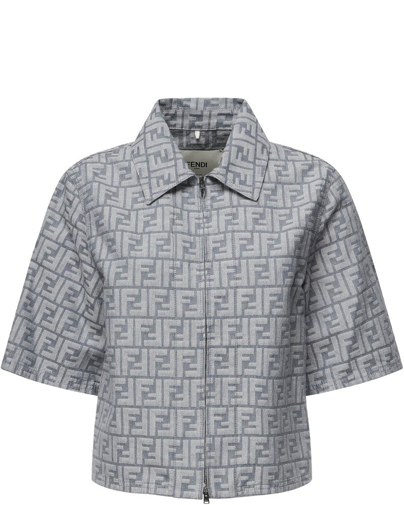 Giacca Cropped In Chambray Ff Jacquard Fendi оригінал – Купити в Україні