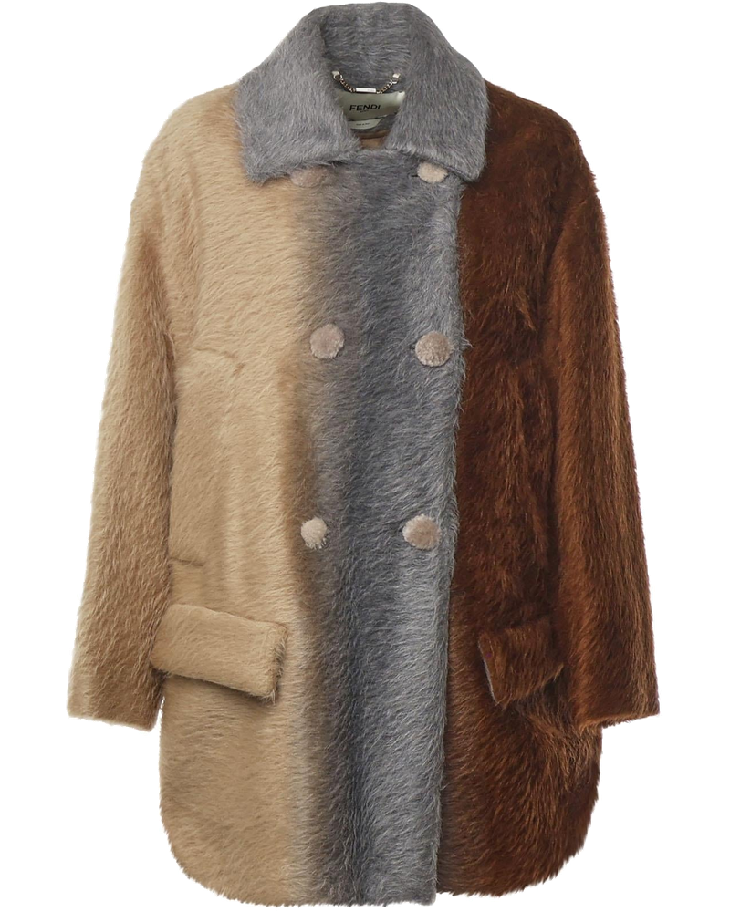 Cappotto Doppiopetto In Alpaca E Lana Fendi оригінал – Купити в Україні