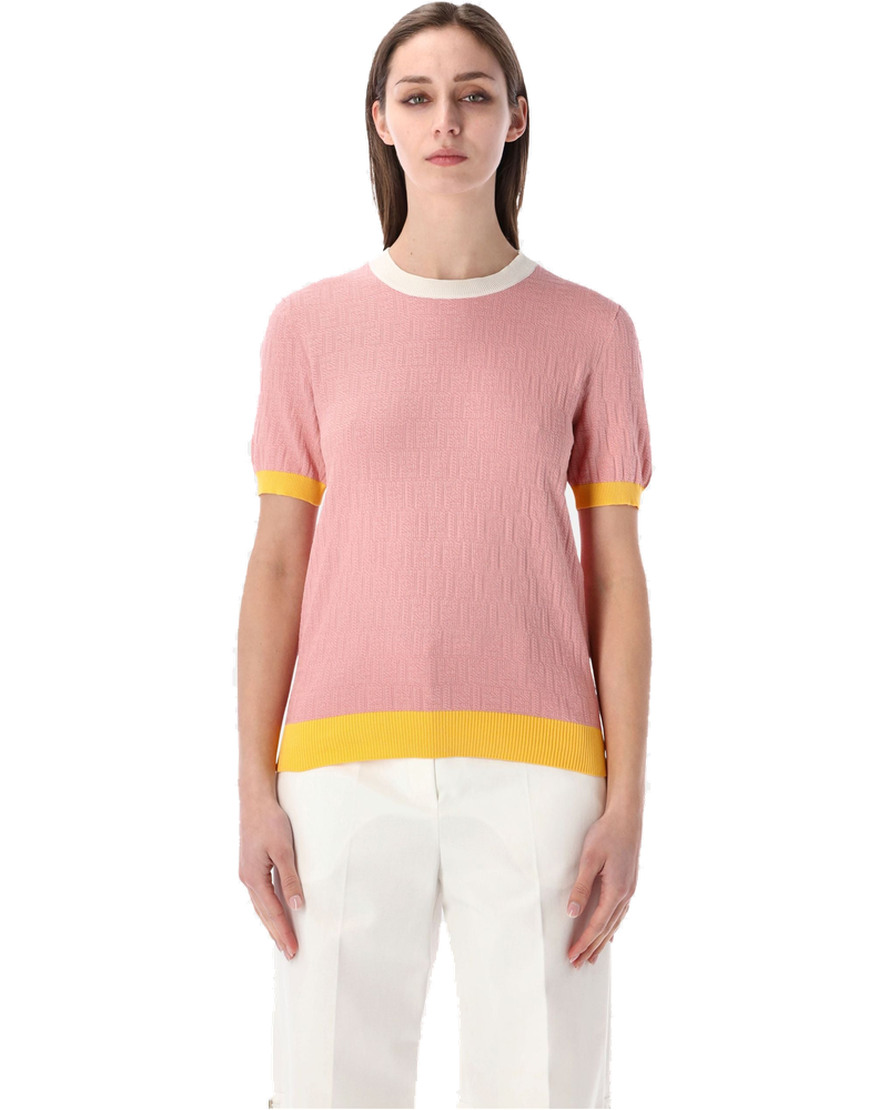 Ff Jacquard Cotton Silk T Shirt Fendi – Гарантія оригінальності