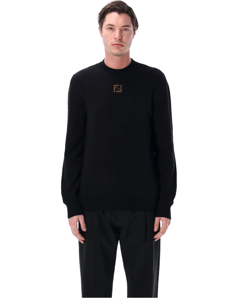 Crewneck Sweater Ff Logo Black Fendi – Гарантія оригінальності