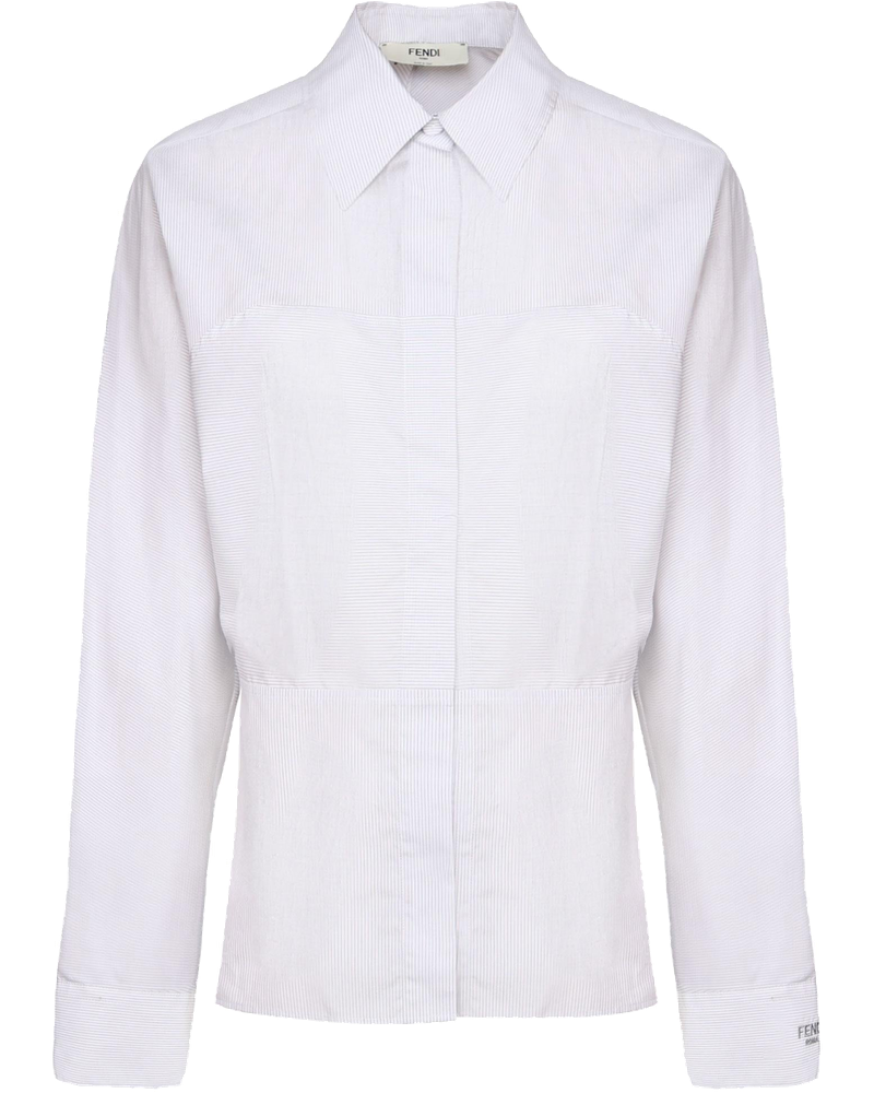 Оригінальна Camicia In Cotone Con Vita Accostata Fendi