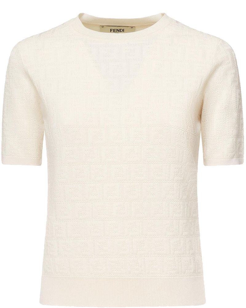 Maglia In Cotone E Viscosa Ff Jacquard Fendi – Гарантія оригінальності