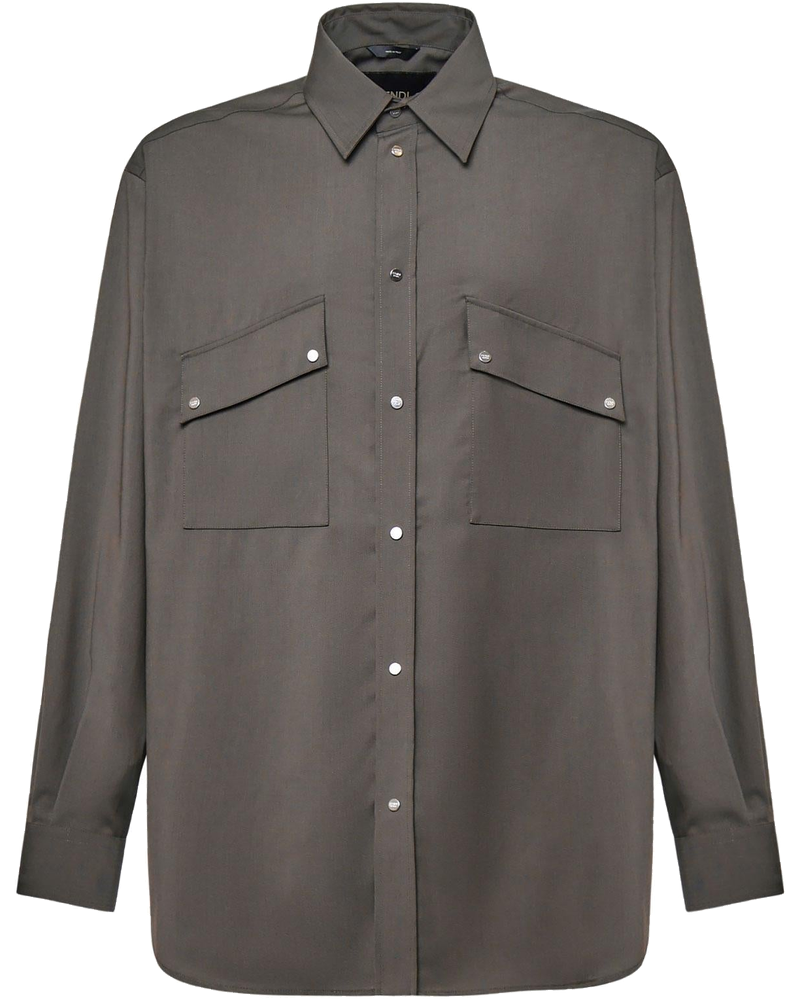 Оригінальна Camicia Over In Lana Fendi