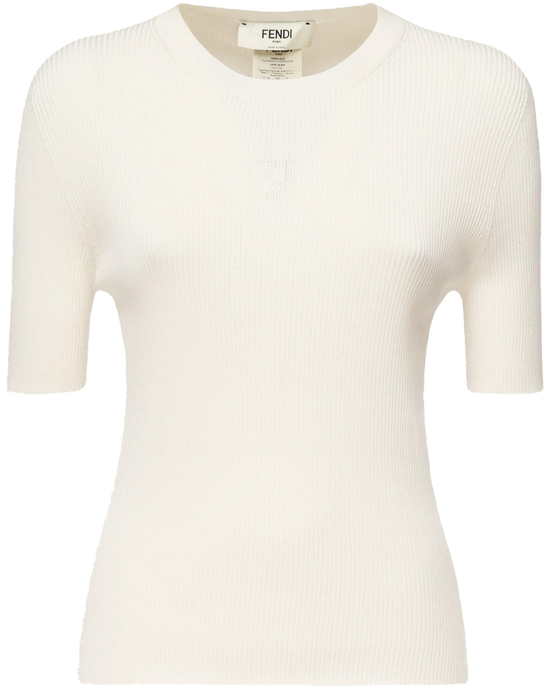 Maglia In Seta E Cotone Con Logo Fendi оригінал – Купити в Україні