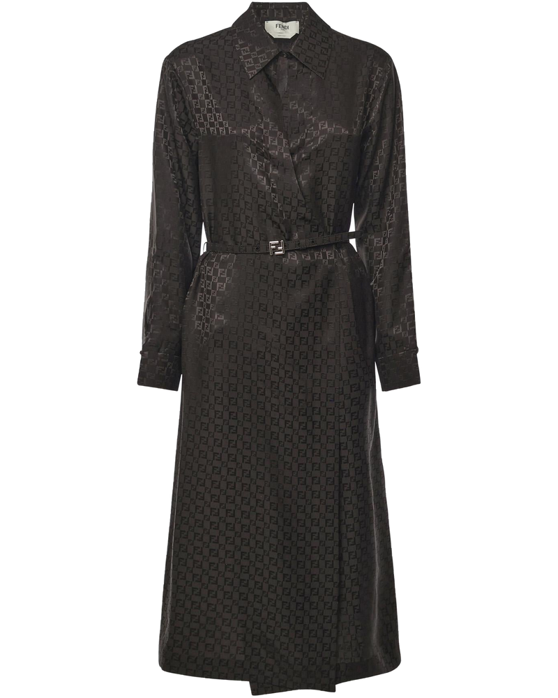 Abito Chemisier In Seta Ff Jacquard Fendi оригінал – Купити в Україні