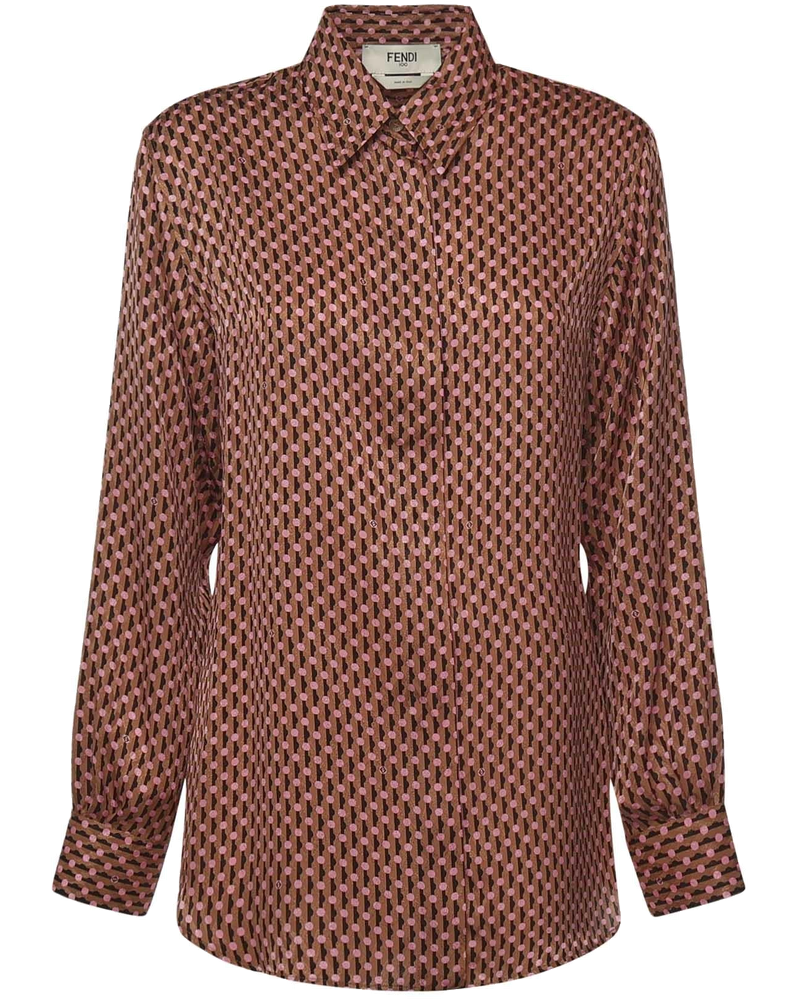 Camicia In Seta Jacquard Fendi Dots Fendi – Гарантія оригінальності