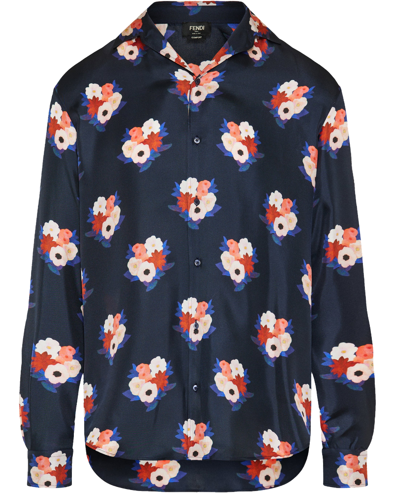 Оригінальна Printed Silk Shirt Fendi
