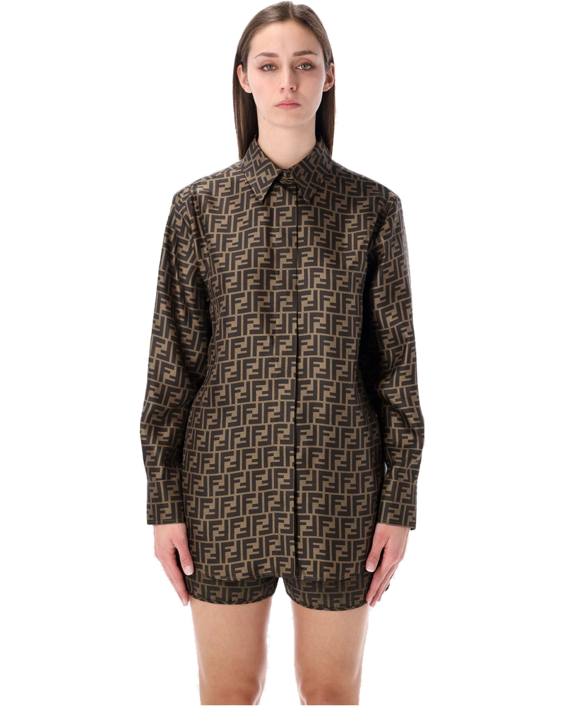 Ff Silk Jacquard Oversized Shirt Fendi – Гарантія оригінальності