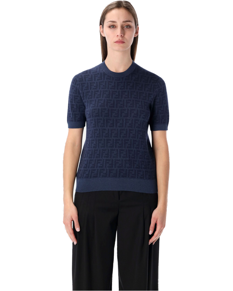 Ff Wool Silk Jacquard Jumper Fendi – Гарантія оригінальності