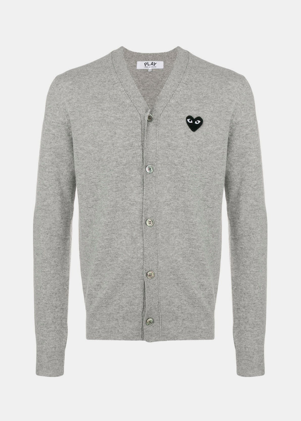 Light Grey & Black Heart Cardigan Comme des garcons – Гарантія оригінальності – боковий вид