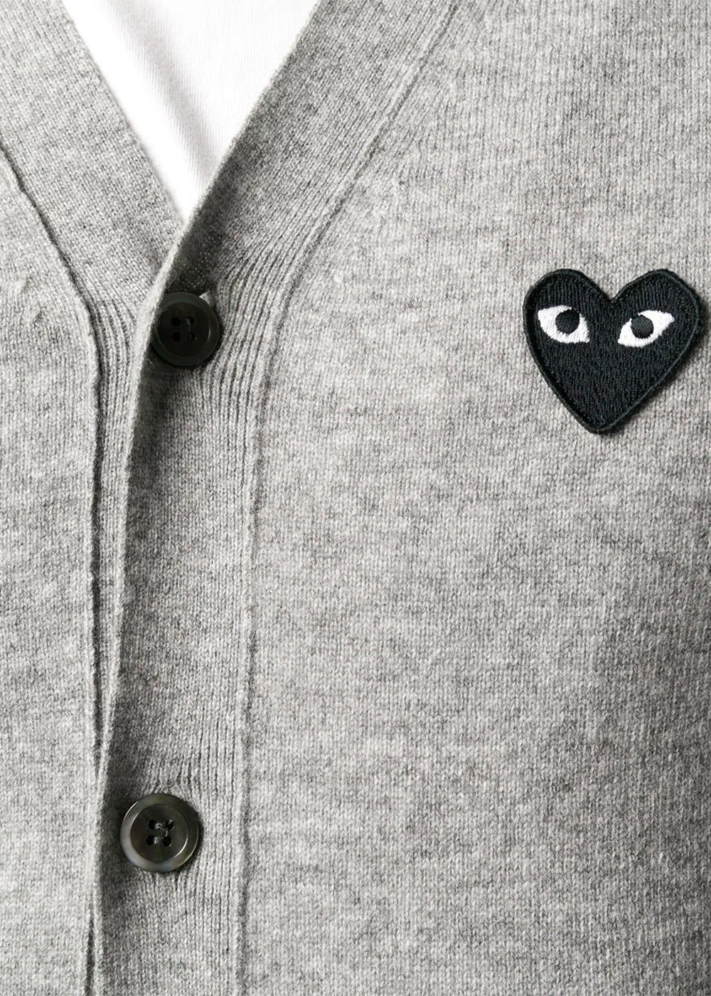 Light Grey & Black Heart Cardigan Comme des garcons – Гарантія оригінальності – збільшений вид