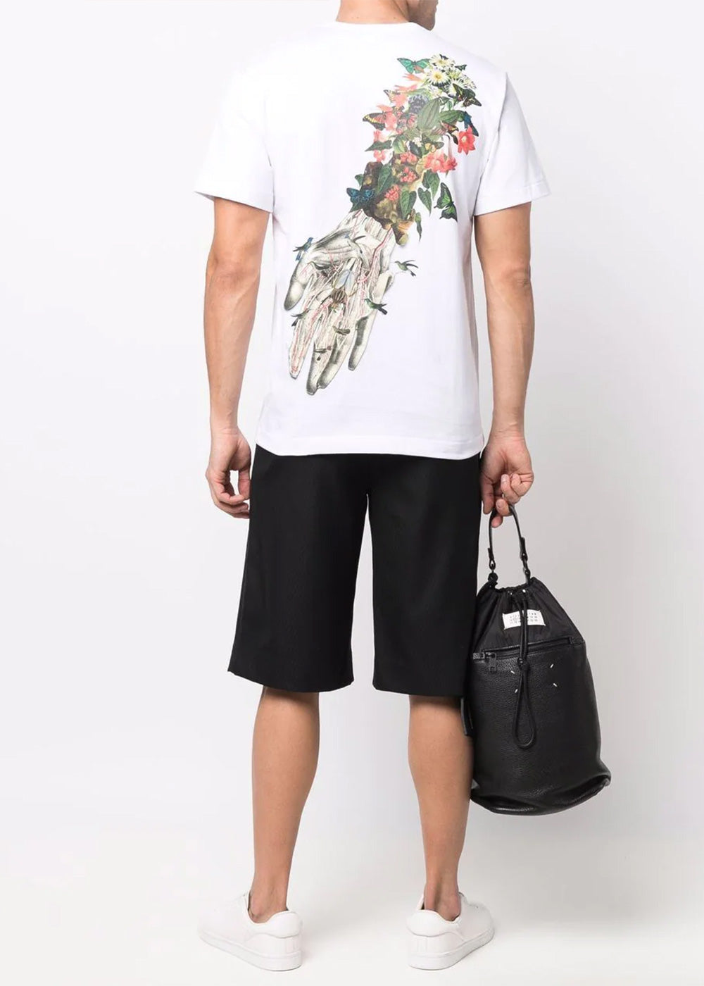White Back Print T-Shirt Comme des garcons – Гарантія оригінальності – вид ззаду