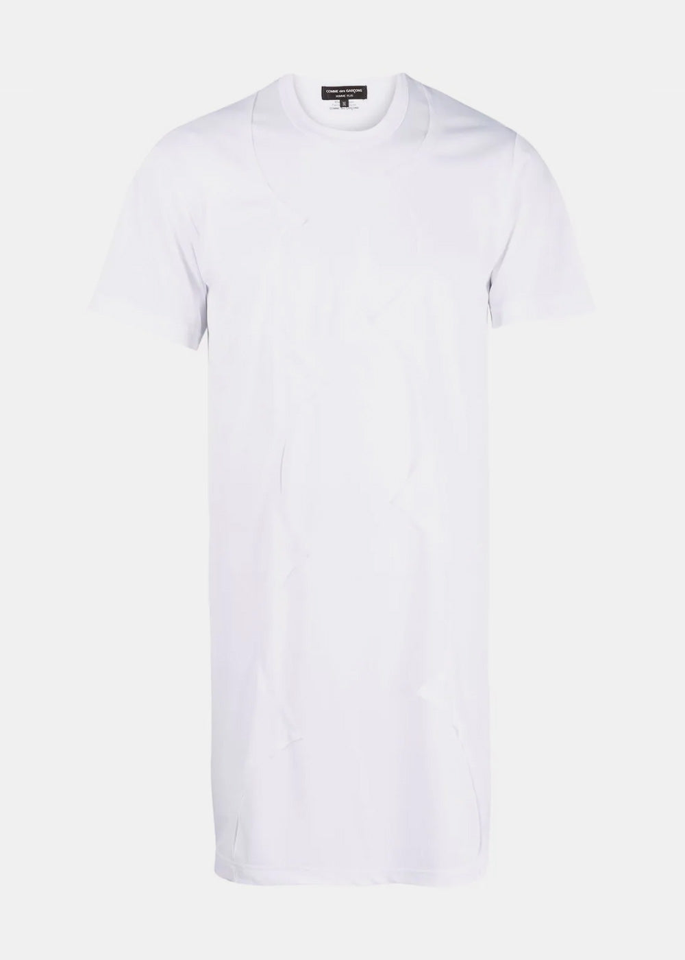 White Print Long T-Shirt Comme des garcons – Гарантія оригінальності – боковий вид