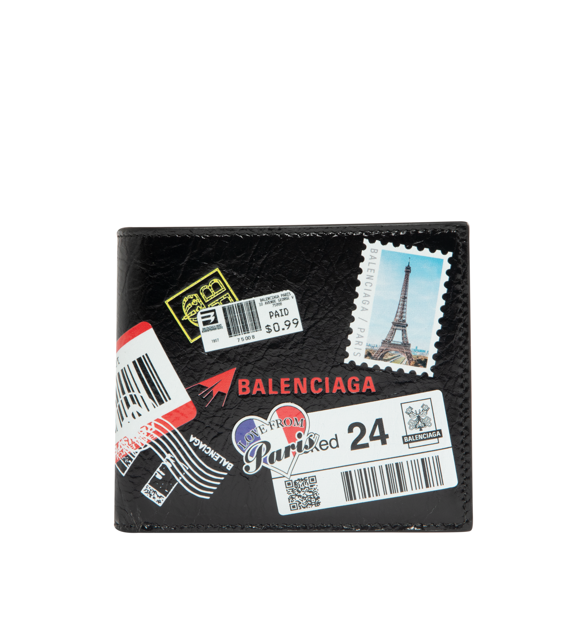 Оригінальна Cash Square Folded Wallet Balenciaga – боковий вид