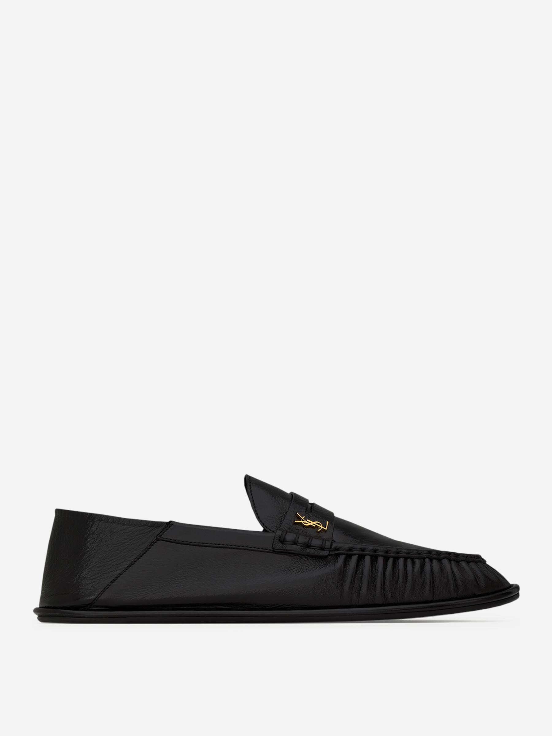 Puckered Leather Moccasins Saint laurent – Гарантія оригінальності – боковий вид