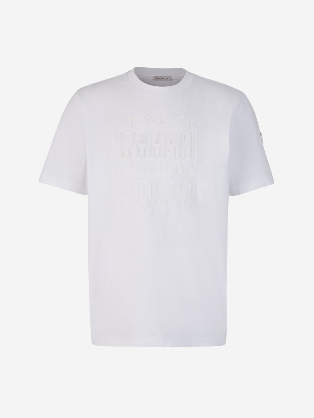 Printed Cotton T-Shirt Moncler – Гарантія оригінальності – боковий вид