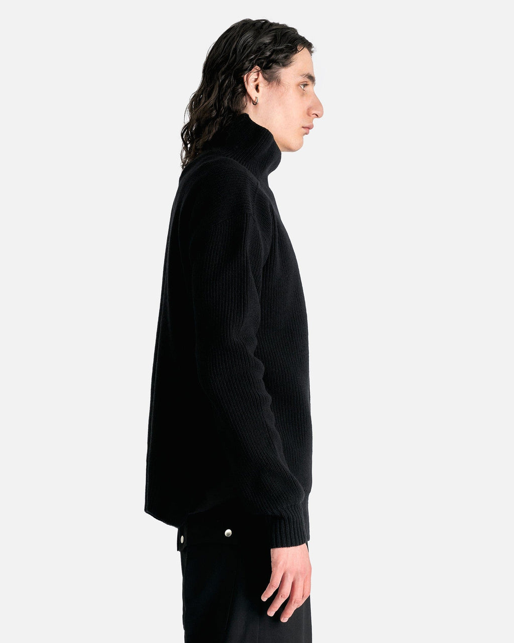 Fisherman Tabard In Black Rick owens – Гарантія оригінальності – вид ззаду