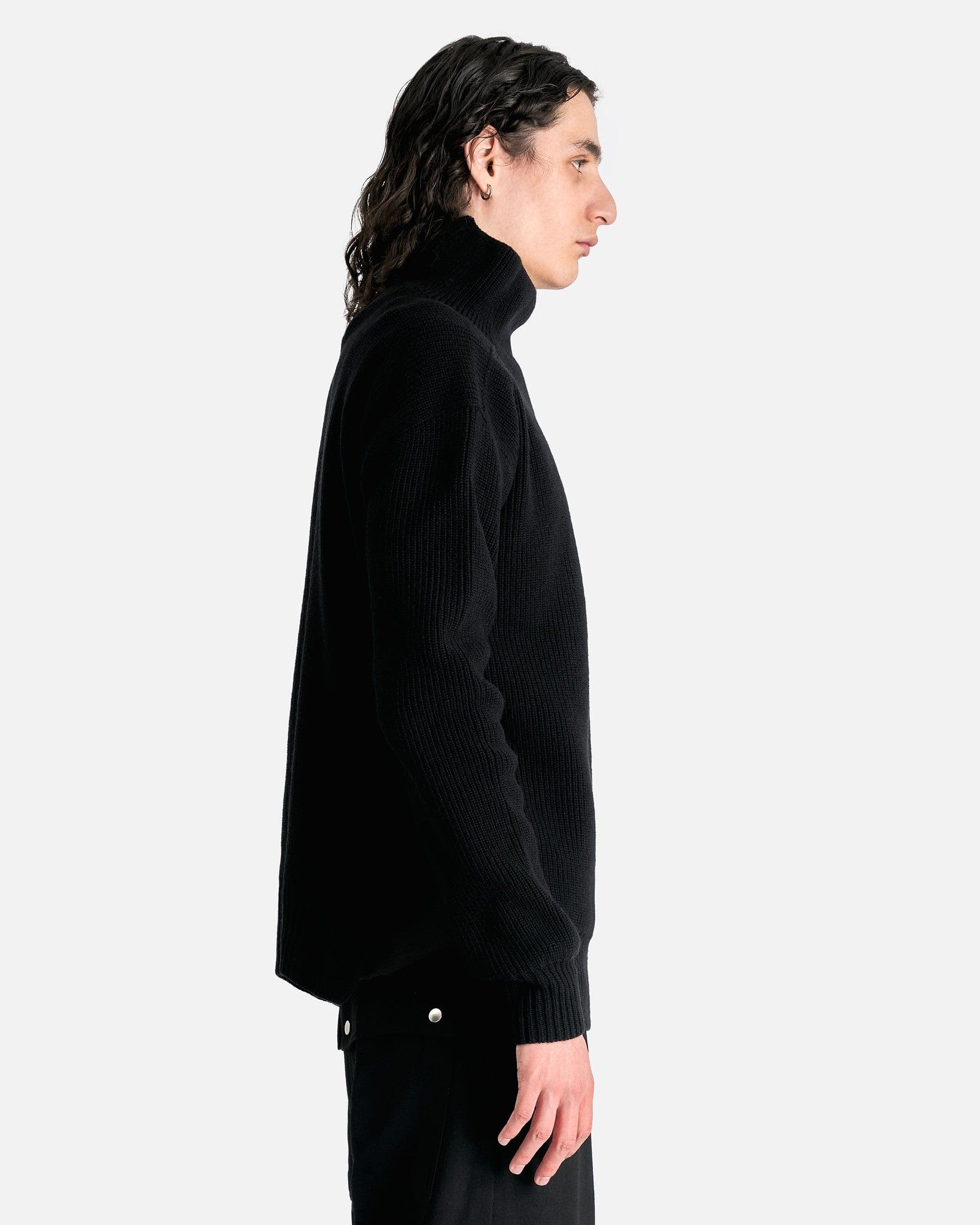 Fisherman Tabard In Black Rick owens – Гарантія оригінальності – вид ззаду