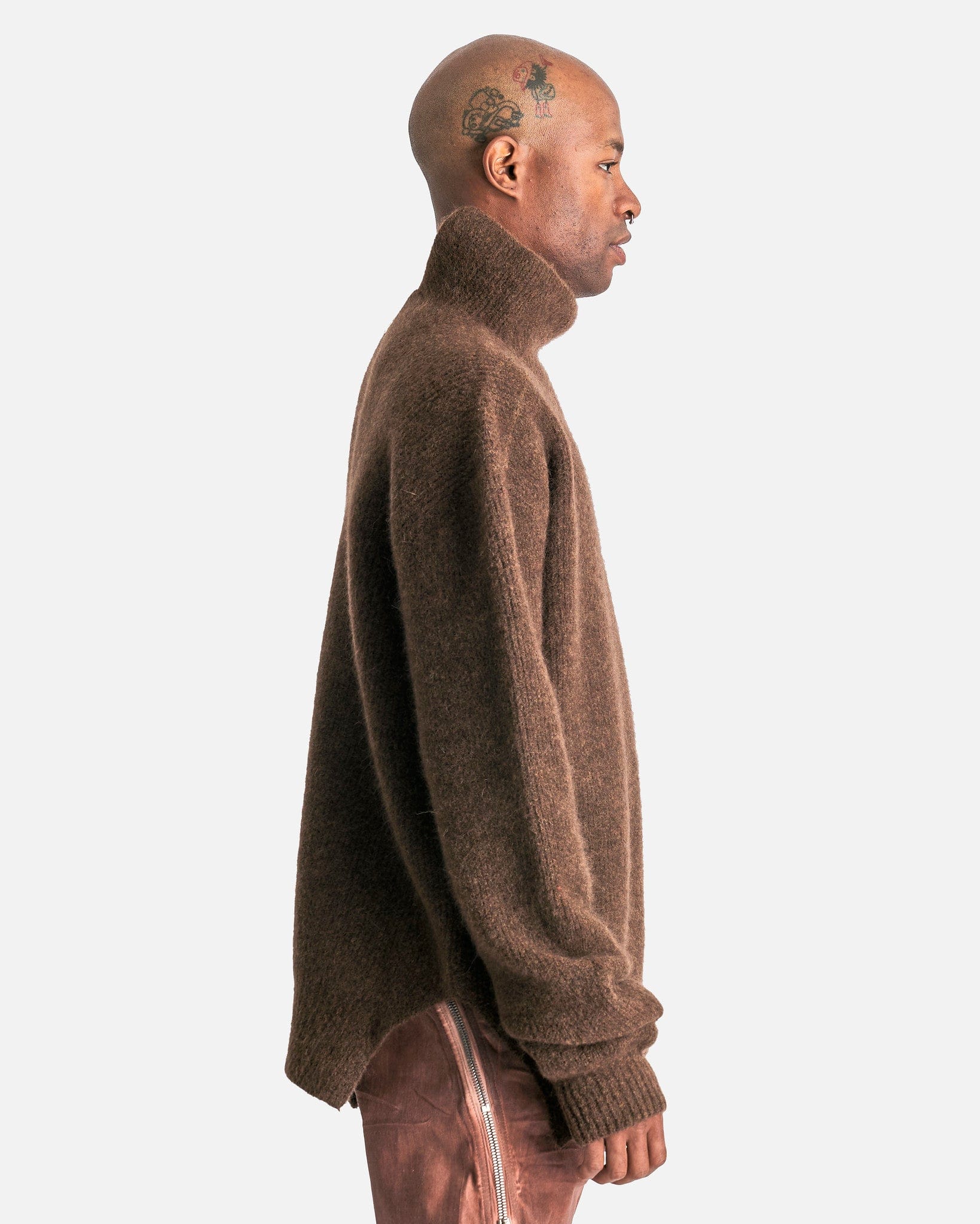 Оригінальна Fisherman Tabard In Brown Rick owens – вид ззаду
