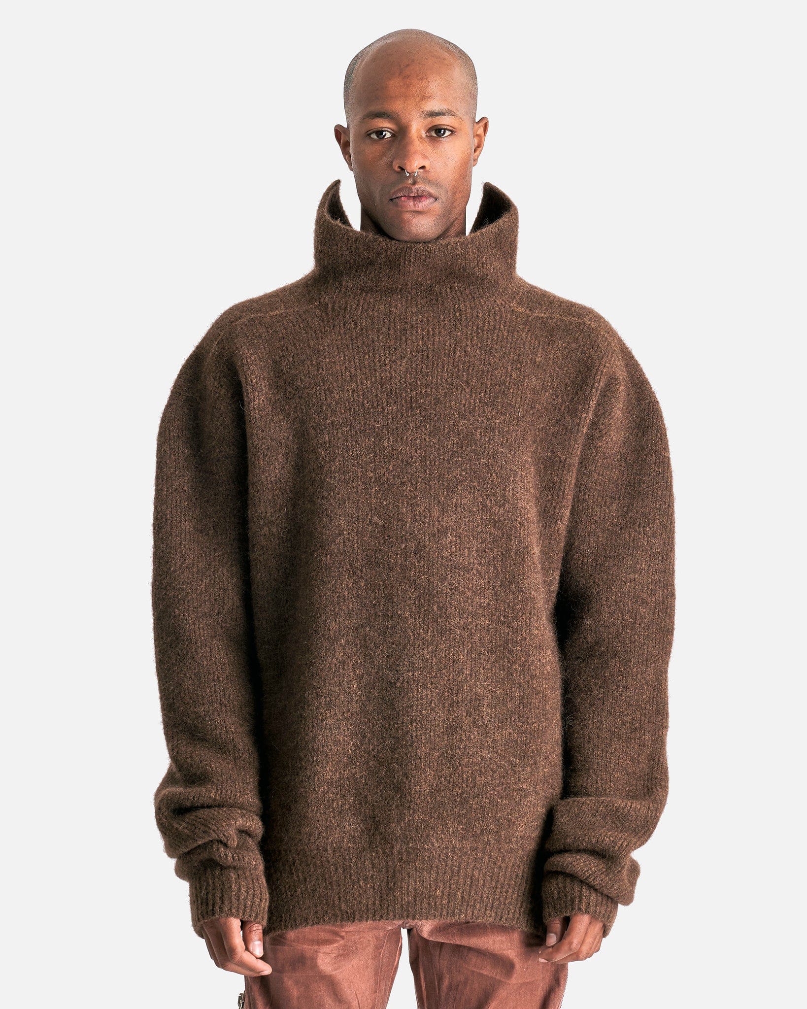 Оригінальна Fisherman Tabard In Brown Rick owens – боковий вид