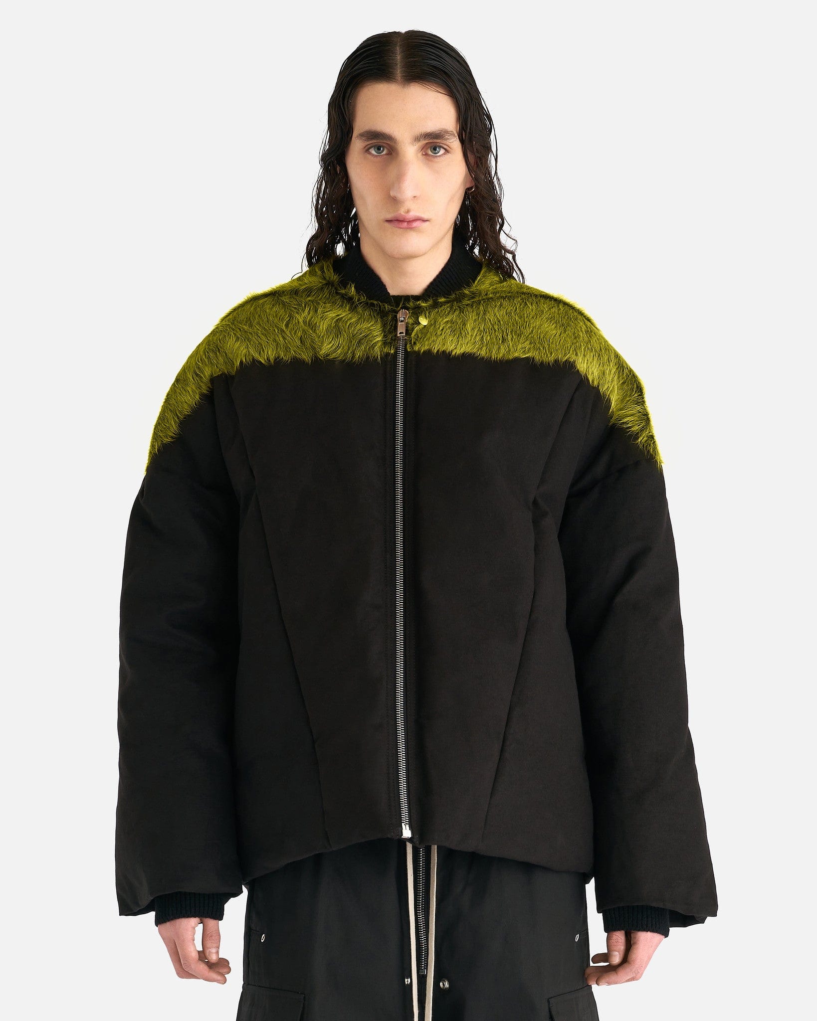 Flight Jacket In Acid Melange Rick owens – Гарантія оригінальності – боковий вид