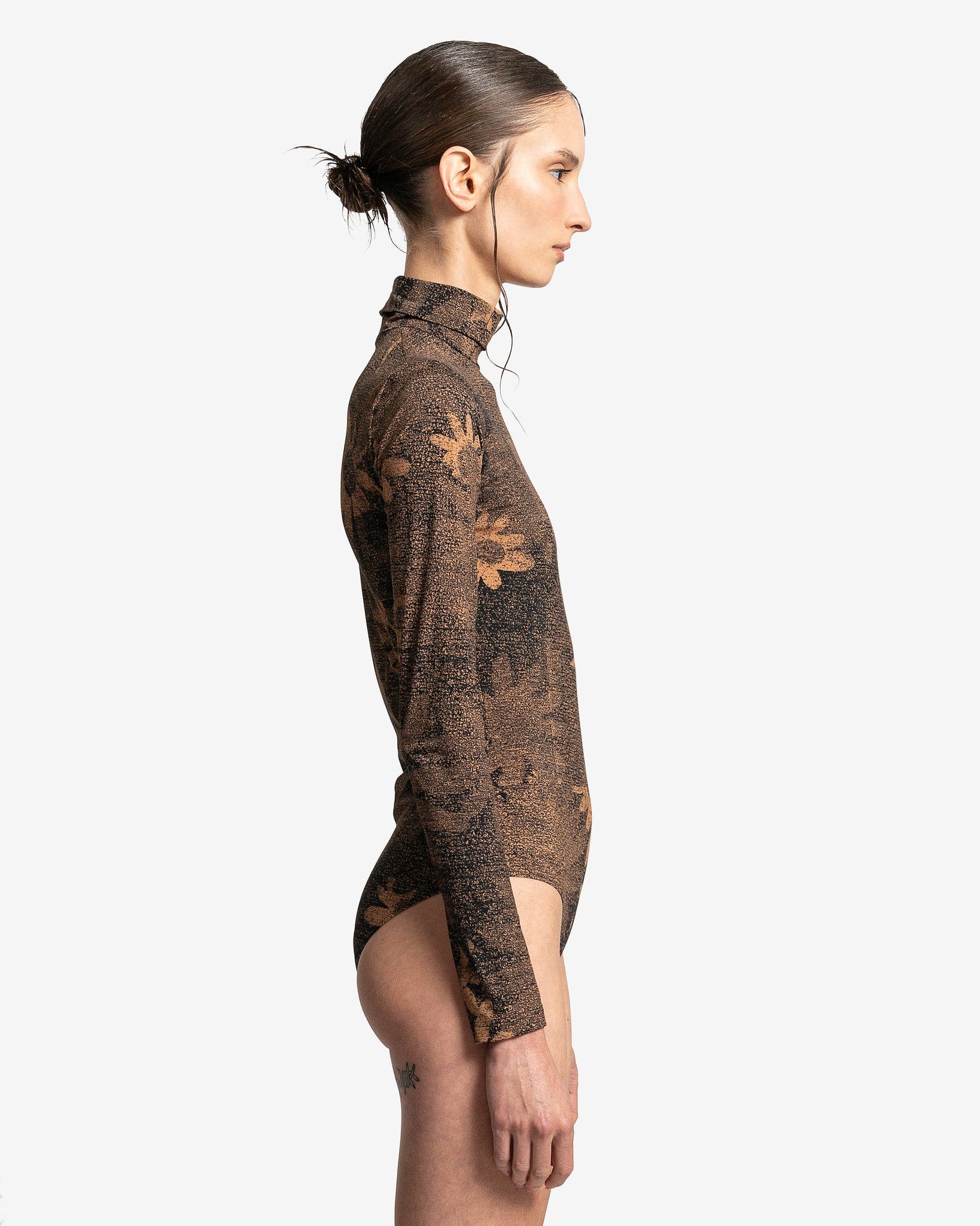 Floral Print Body In Tan Maison margiela – Гарантія оригінальності – вид ззаду