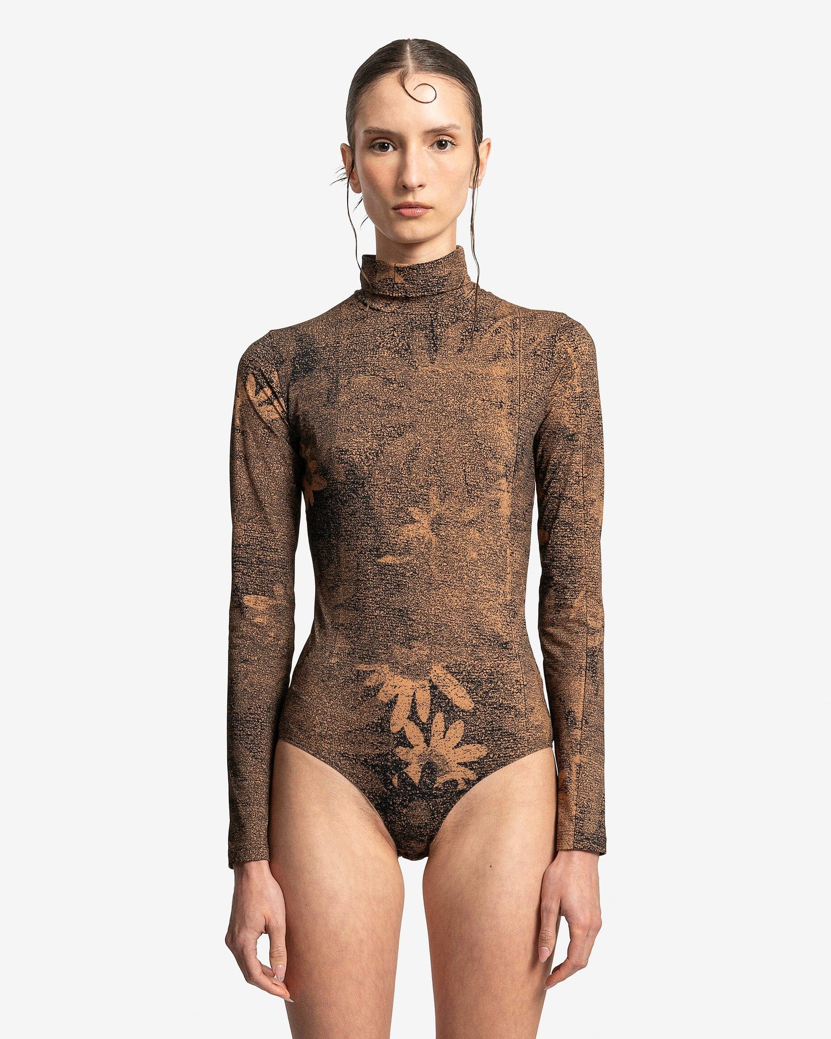Floral Print Body In Tan Maison margiela – Гарантія оригінальності – боковий вид